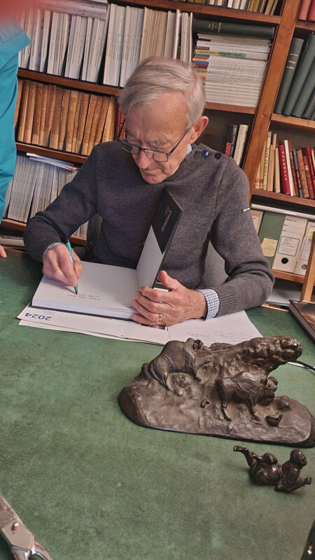 Comte Robert Bégouën in his study